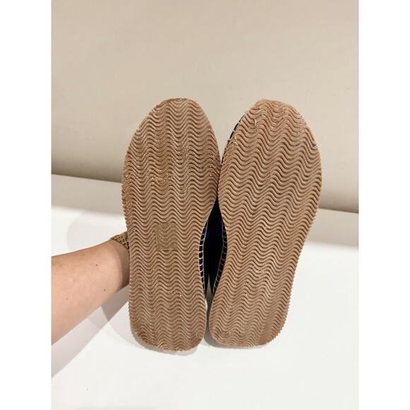 Tory Burch Daisy Slip On Espadrille Leather and Coated Canvas Navy Tea Rose 8.5 - Picture 7 of 7